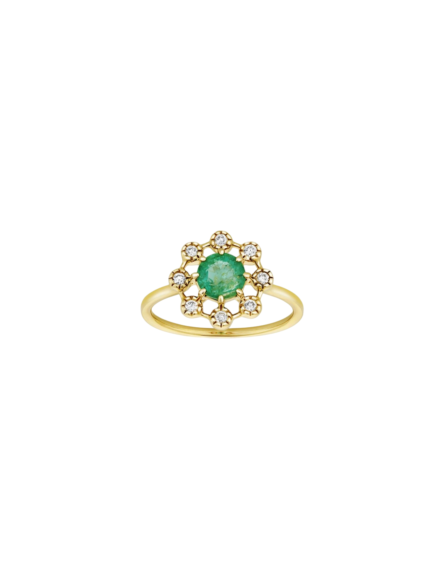 Celandine emerald ring